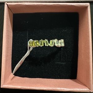 Size 10 BP The Sterling Club Array of multi color cubic zirconia .925 ring